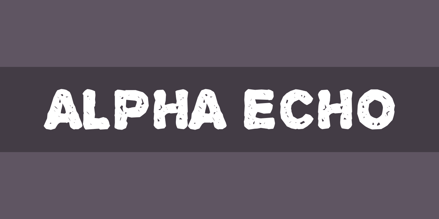 Alpha Echo Font preview